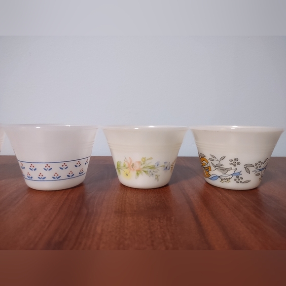 5 x vintage Dynaware Termocrisa & Indopol  White Milk Glass Custard Dessert Bowl - Picture 2 of 11